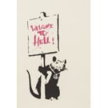 Banksy (b.1974) Welcome to Hell (Pink)