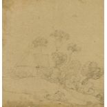 Thomas Gainsborough (1727-1788) Study of a Cottage and Trees [recto]