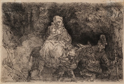 Rembrandt van Rijn (1606-1669) The Flight into Egypt: Crossing a Brook