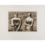 Henry Moore (1898-1986) Man and Woman Three-quarter Figures (Cramer 490)