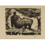 Henry Moore (1898-1986) Black Reclining Figure IV (Cramer 381)