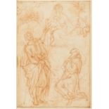 Roman School (late 17th century) The Madonna and Child appearing to Saint James and a kneeling …