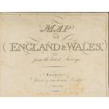 British Isles.- Stockdale (John) Map of England & Wales from the Latest Surveys, highly detailed …