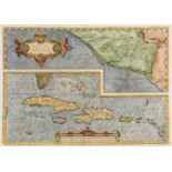 Caribbean & Mexico.- Ortelius (Abraham) Culiacanae, Americae Regionis Descriptio [on sheet with] …