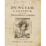 [Pope (Alexander)] The Dunciad, Variorum. with the Prolegomena of Scriblerus, 2 works bound in 1, …