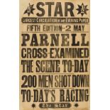 Irish interest.- The Star Newspaper.- Newspaper seller's placard: 'Parnell cross-examined. The …