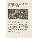 Essex House Press.- Penn (William) Some Fruits of Solitude, number 140 of 250 copies, 1901.