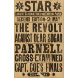 Irish interest.- The Star Newspaper.- Newspaper seller's placards: 'The Revolt against dear sugar. …