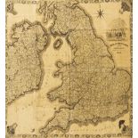 Silk Map.- Great Britain and Ireland for the Year, map printed on silk, 1832.