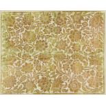 Decorated Paper.- Sheet of brocade paper of flowers and fruit, printed in gold with large flowers …