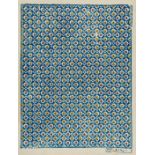 Decorated Paper.- [?Letourmy (Jean-Baptiste)] Sheet of Dominoterie paper, printed in blue with …