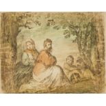 English School (probably late 18th century) Rest on the flight into Egypt, point of the brush, …