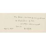 Hayek (Friedrich August).- Hayek (Heinrich v.) Die Menschliche Lunge, presentation copy signed …