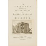 Goldsmith (Oliver) An Enquiry into the Present State of Polite Learning in Europe, first edition, …