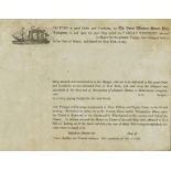 SS Great Western Steamship.- Bill of loading, printed form, Bristol, n.d., [c. 1840].