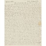 Canada.- Hill (Samuel) Autograph Letter signed to Julia Hill, Throgmorton Street, London, 1832, …