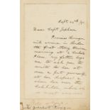 George V. Autograph Letter signed, 1891.