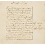 Manuscript documents etc.- Collection, including: Receipt signed by Anthony Elcock for £3 on £50 …