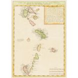 Caribbean.- French Antilles.- Chatelain (Henri Abraham) Carte Des Antilles Francoises et des Isles …