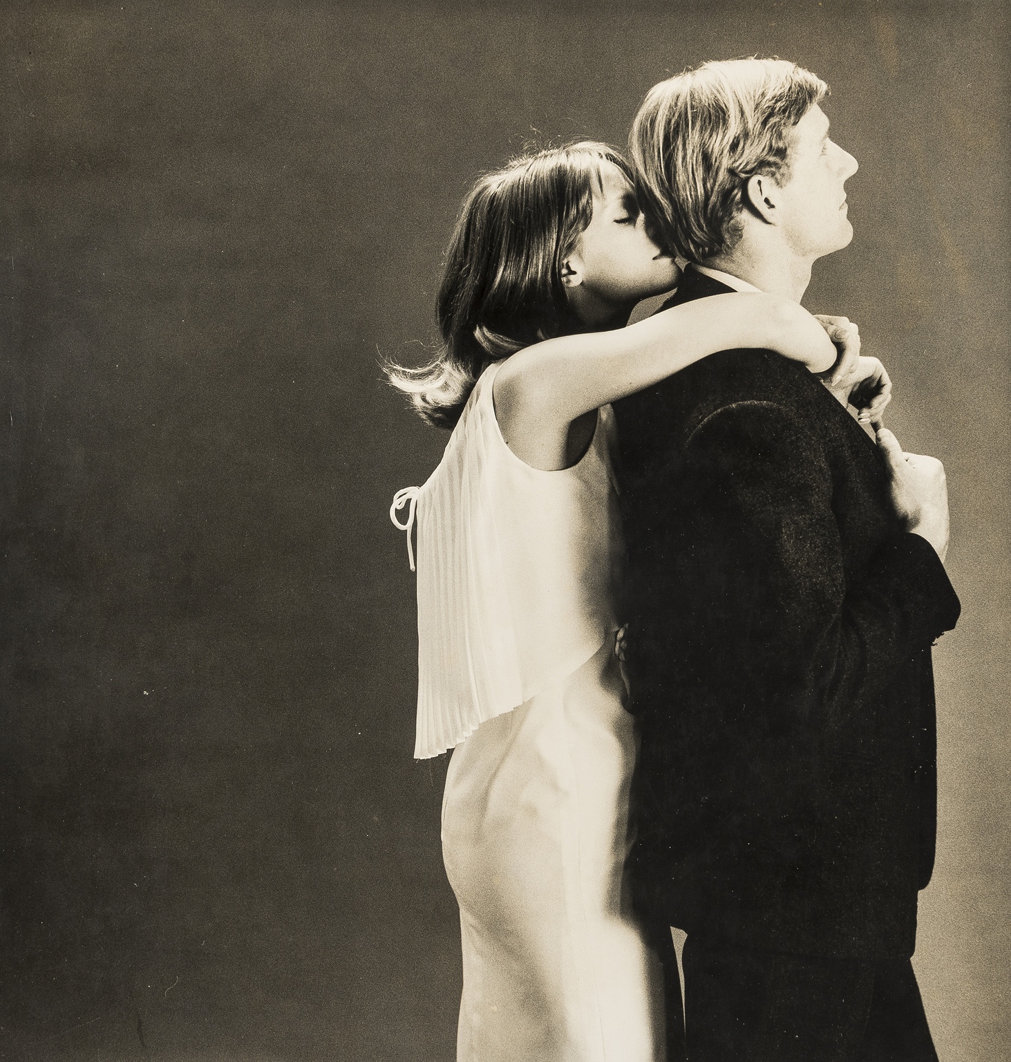 NO RESERVE Norman Parkinson (1913-1990) Nicole de la Marge Giggling; Arms Wrapped Round Man's Back; - Image 2 of 3