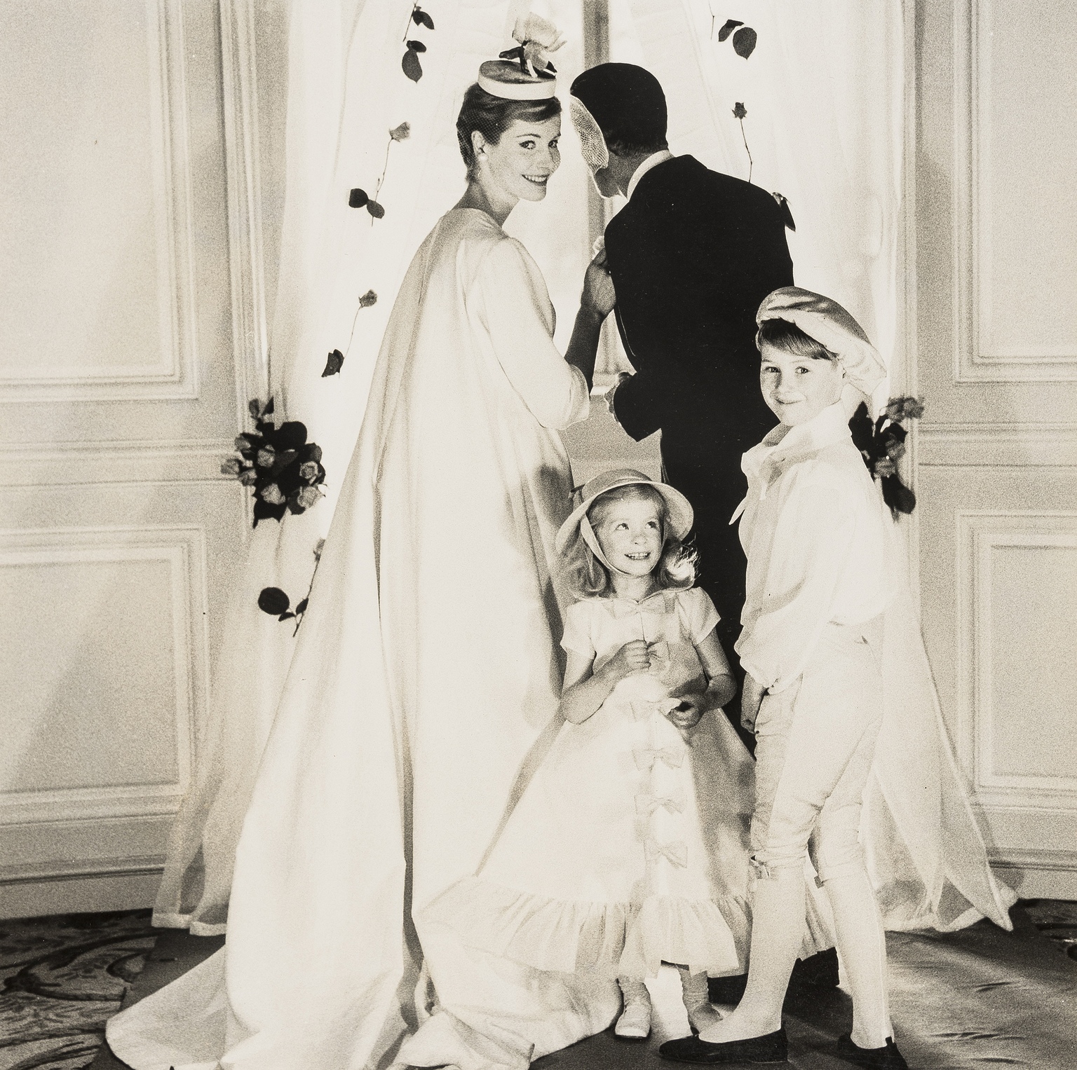 NO RESERVE Norman Parkinson (1913-1990) The Wedding Embrace; Wedding Couple with Bridesmaids - Image 2 of 2