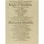 Theatre Playbills.- 7 printed playbills of the Theatre Royal, Covent Garden, and the National …