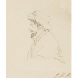 Polidori (John) Head and shoulders profile drawing of Edmund Finch, 1818.