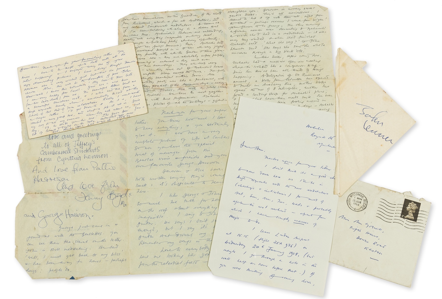 The Beatles.- Baker (Geoffrey) 3 Autograph Letters and 1 Autograph Card signed to Ann Yosnell, …