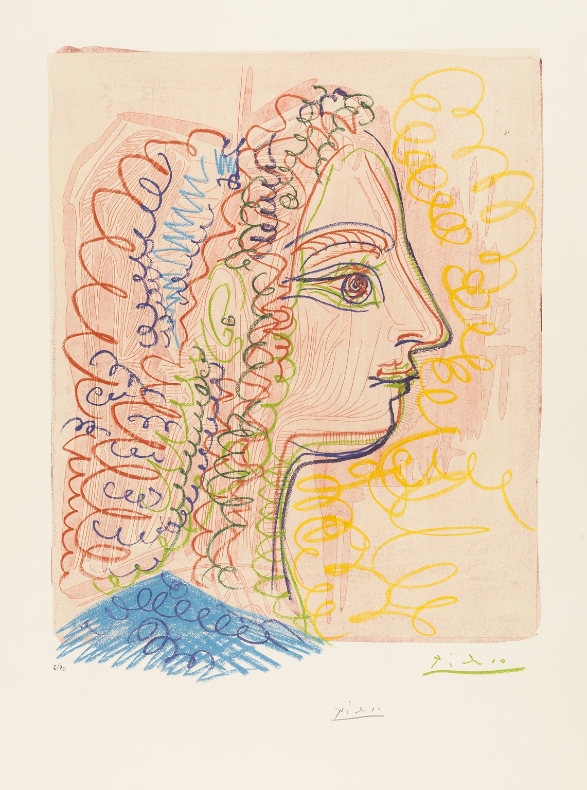 Pablo Picasso (1881-1973) (after) Femme de Profil