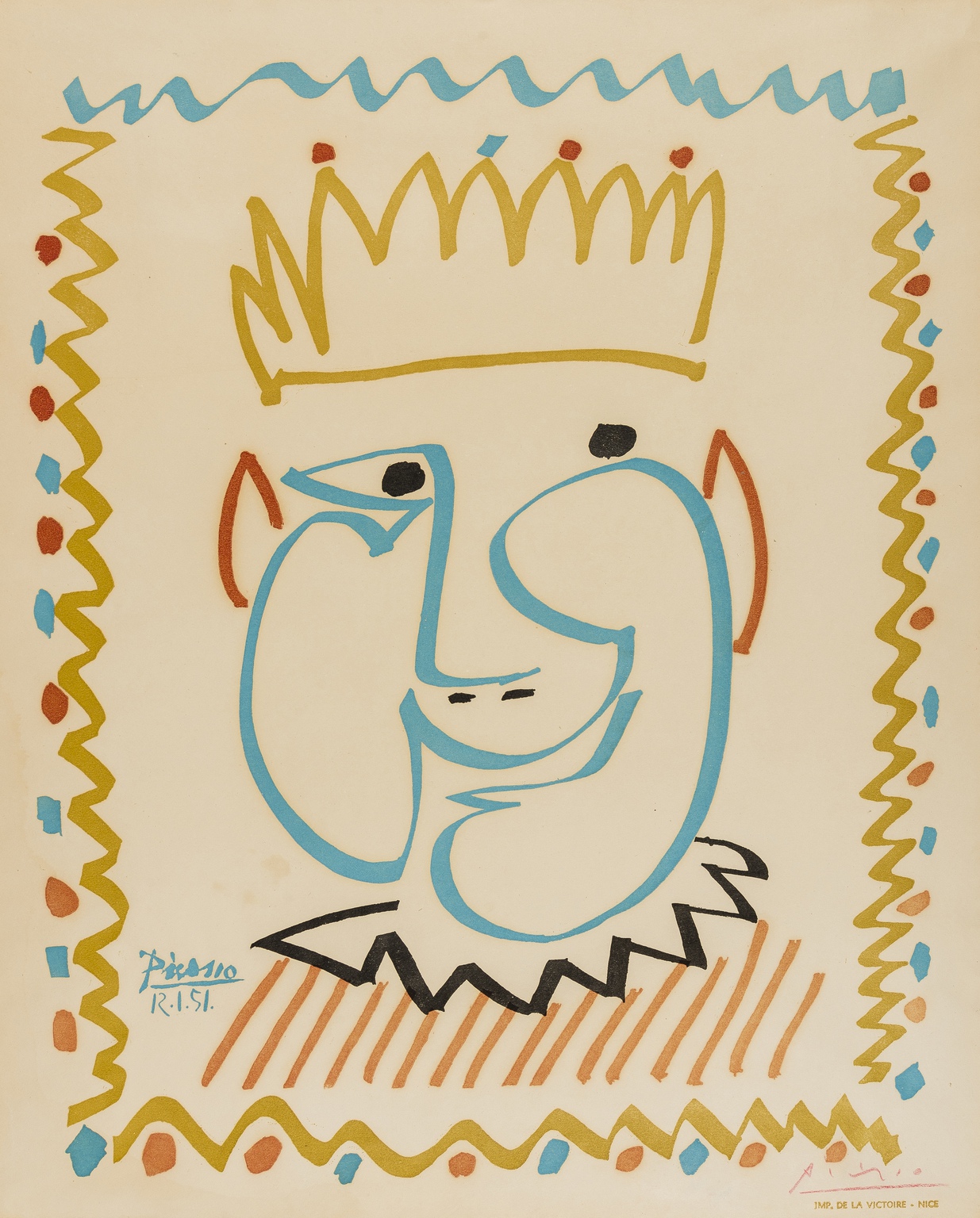 Pablo Picasso (1881-1973) Tête de roi