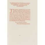 Doves Press.- Shakespeare (William) The Rape of Lucrece, one of 175 copies on paper, bound in …