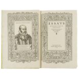 Rogers (Bruce).- Montaigne (Michel de) Essays, 3 vol., one of 265 copies designed by Bruce Rogers, …