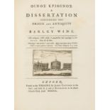 Food & Drink.- [Rolleston (Samuel)] Oinos Krithinos [graece]. A Dissertation Concerning the Origin …