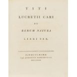 Baskerville (John, printer).- Lucretius Carus (Titus) De rerum natura libri sex, Birmingham, John …