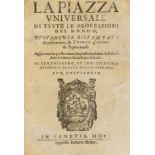 Garzoni (Tommaso) La Piazza Universale di Tutte le Professioni del Mondo, ?fourth edition, …