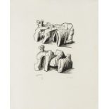 Henry Moore (1898-1986) Two Rock Reclining Figures (Cramer 102)