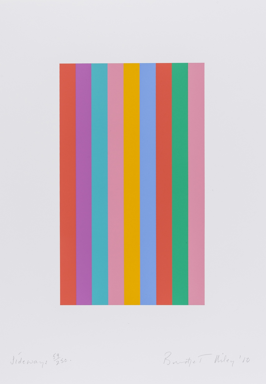 Bridget Riley (b.1931) Sideways (Schubert 76)