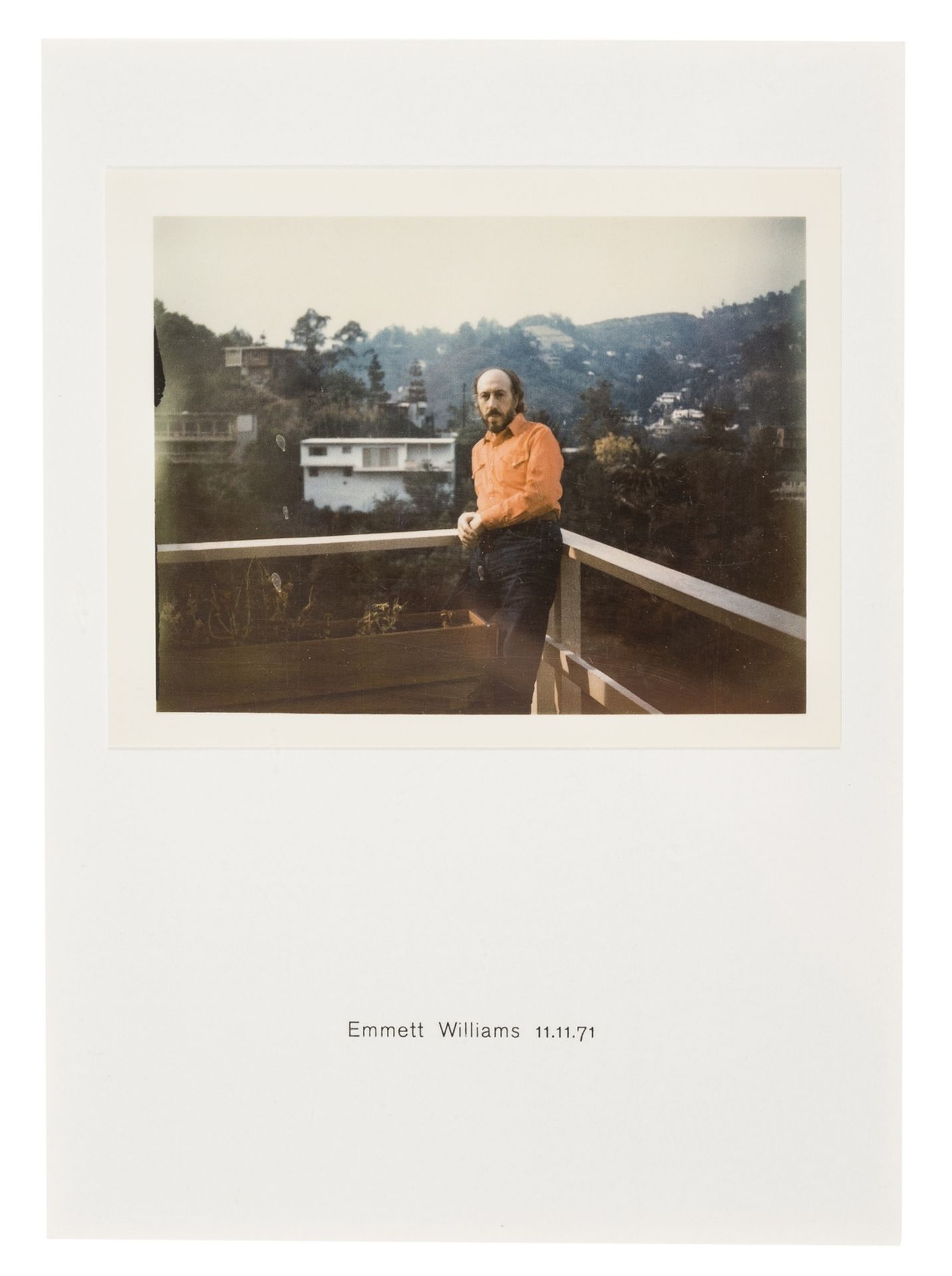 Richard Hamilton (1922-2011) Polaroid Portrait, Emmett Williams 11.11.71