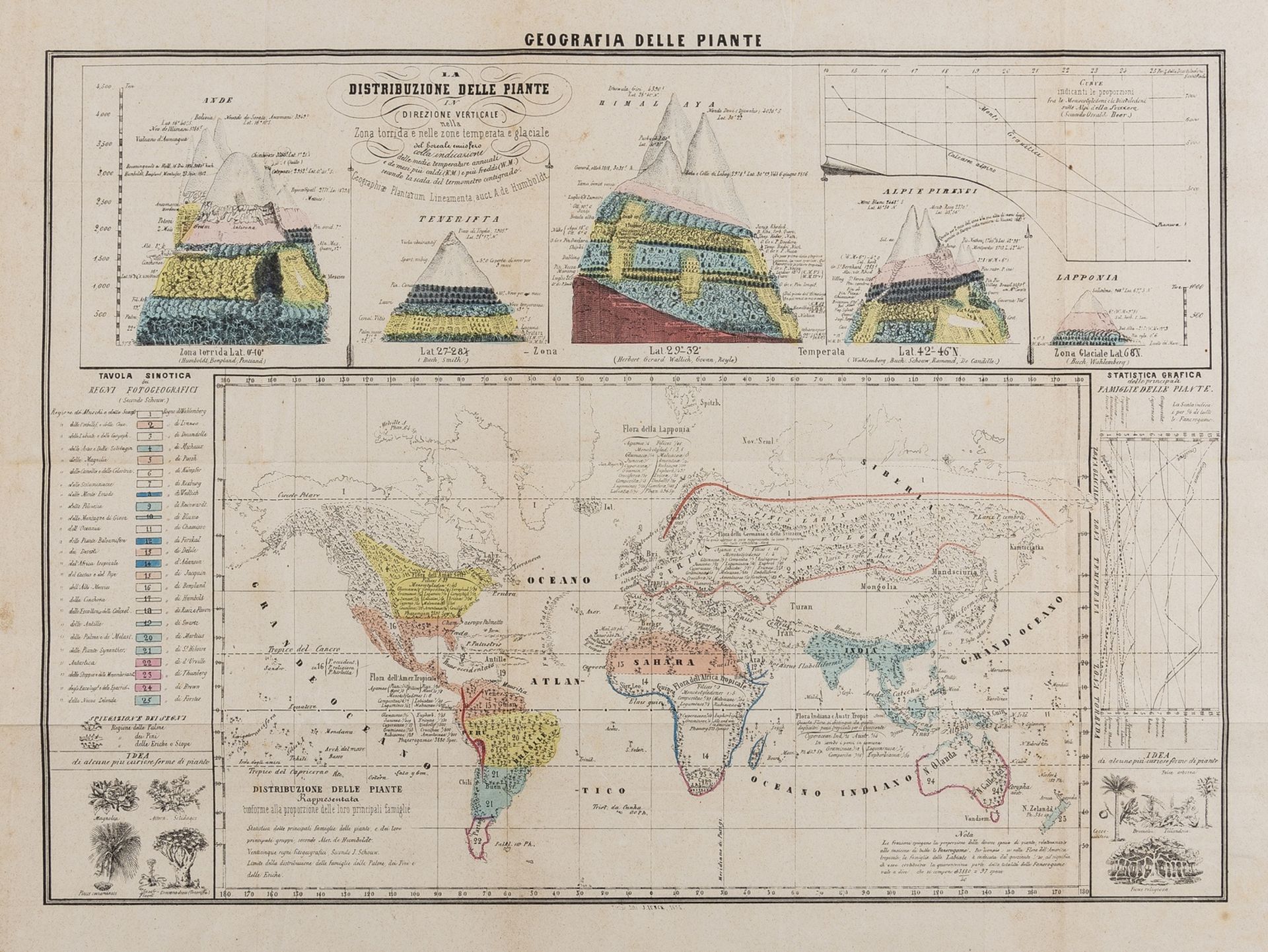 World.- Marmocchi (Francesco Costantino) Geografia Delle Piante, [c. 1850-1855].