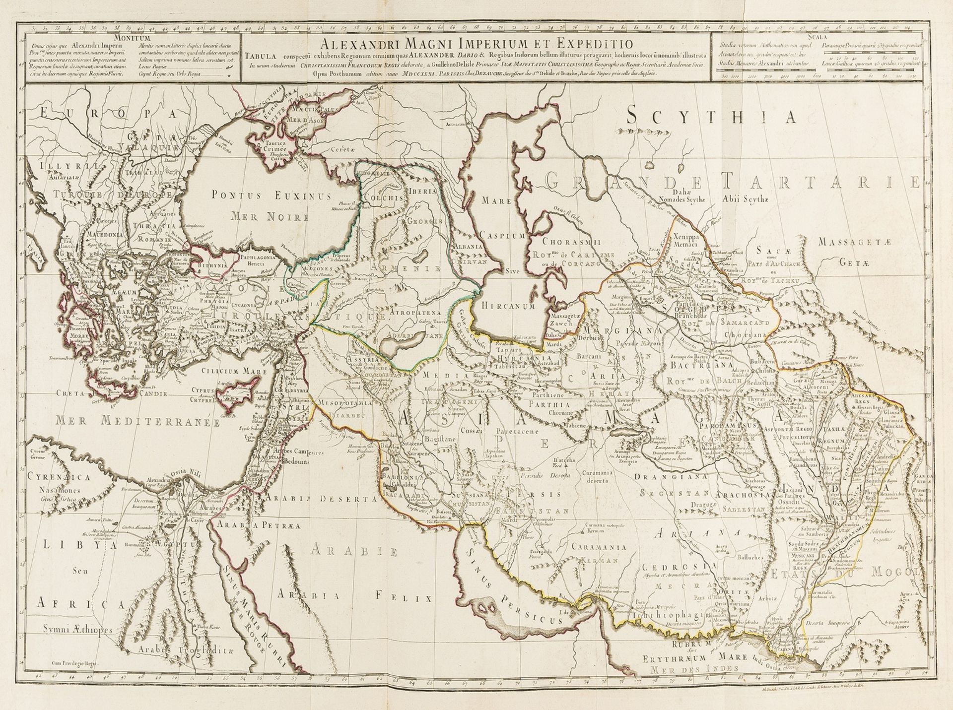 World.- Alexander the Great.- De L'Isle (Guillaume) Alexandri Magni Imperium et Expeditio, 1731; …