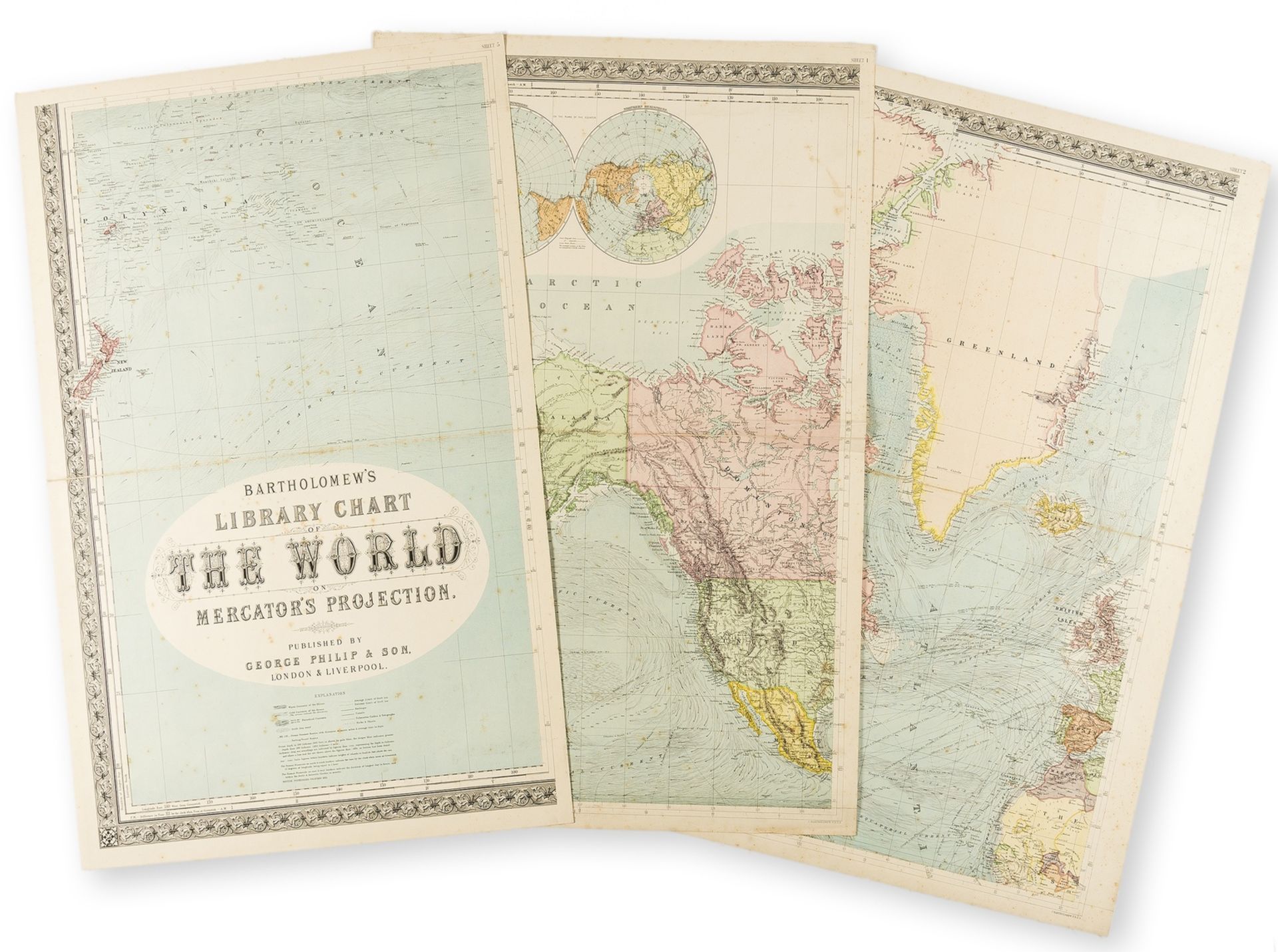 World.- Bartholomew & Son Ltd. (John) Bartholomew's Library Chart of the World on Mercator's …