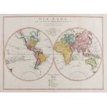 World.- Homann Heirs. Die Erde in Zwey Halbkugeln, [c. 1813-1830].