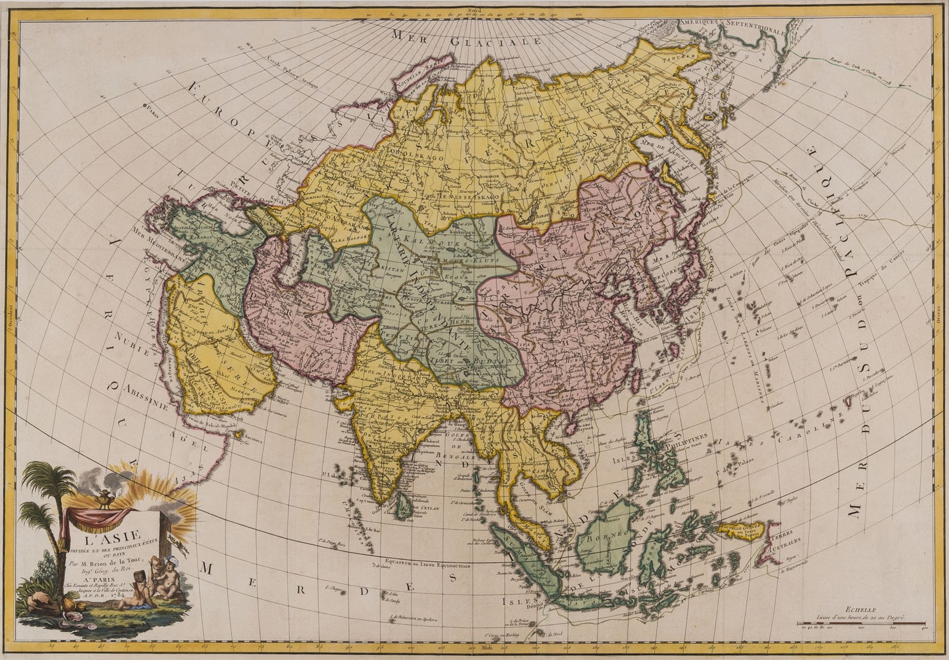 Asia.- Brion de la Tour (Louis) L'Asie, 1784.