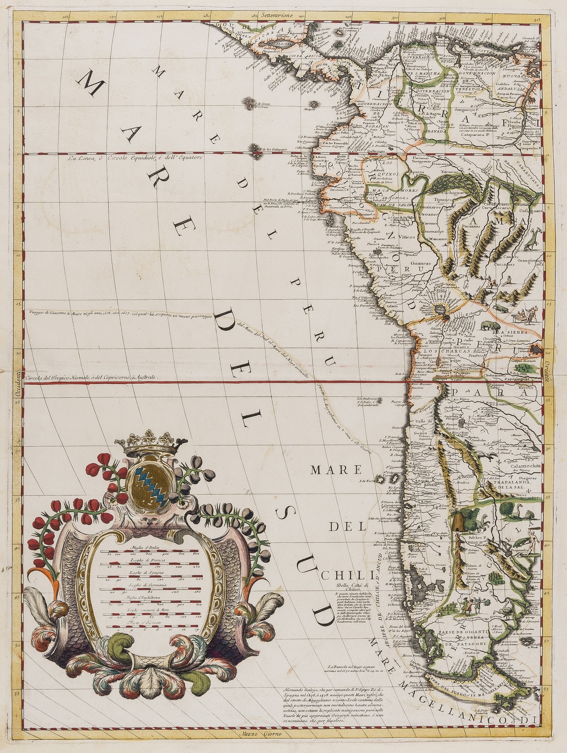 South America.- Coronelli (Vincenzo Maria) [America Meridionale Auttore...], [c. 1690].