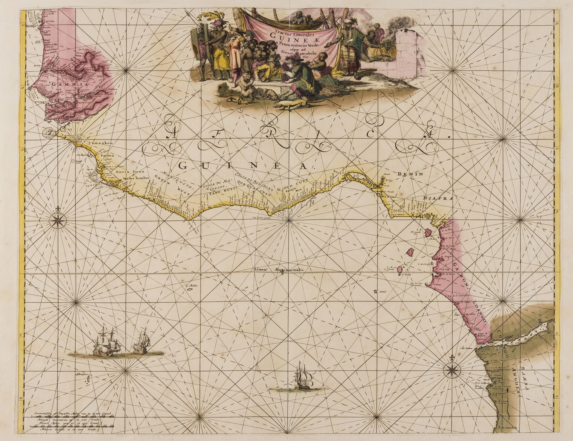 Africa.- Guinea.- Wit (Frederik de) Tractus Littorales Guineae a Promontorio Verde Usque ad Sinum …