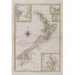New Zealand.- Bonne (Rigobert) Carte de la Nouvelle Zéelande, [1787].