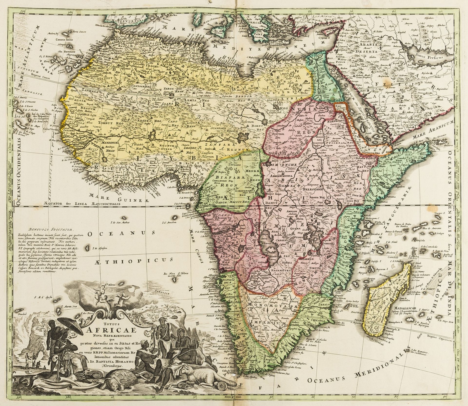 Africa.- Homann (Johann Baptist) Totius Africae Nova Repraesentatio qua Praeter Diversos in ea …