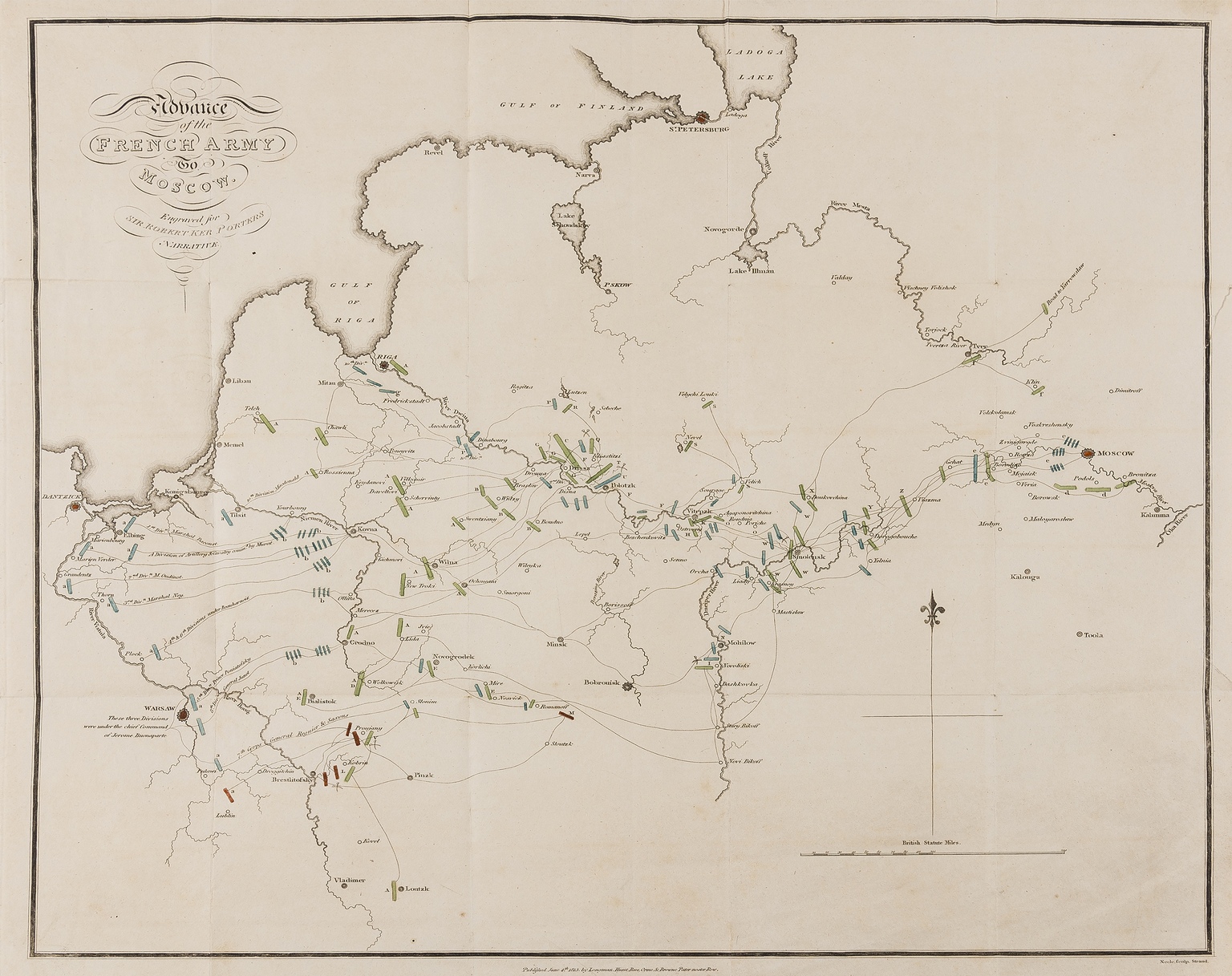 Russia.- Napoleon.- Neele (Samuel John) Advance of the French Army to Moscow; Retreat of the … - Image 2 of 2