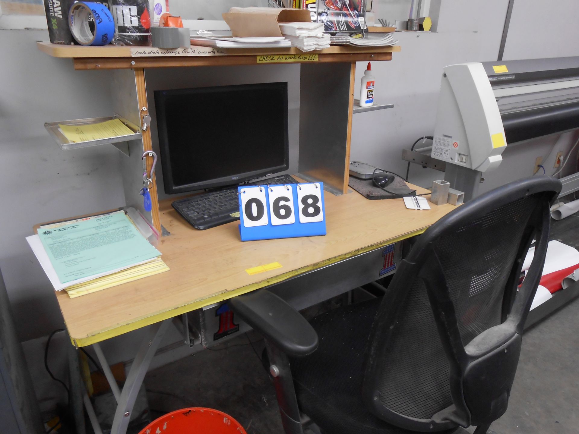 Desk, Chair, Generic Windows 7 Computer