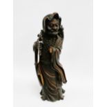 Chinese carved fruit wood figure, 42cm high